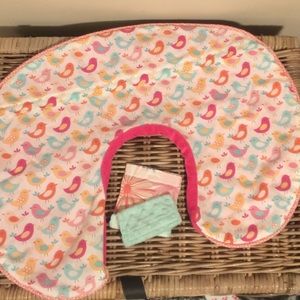 Boppy cover for girl and car seat strap covers